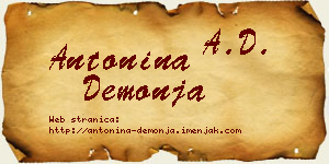 Antonina Demonja vizit kartica